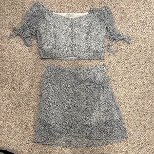 Paper Crane Floral Two-Piece Set